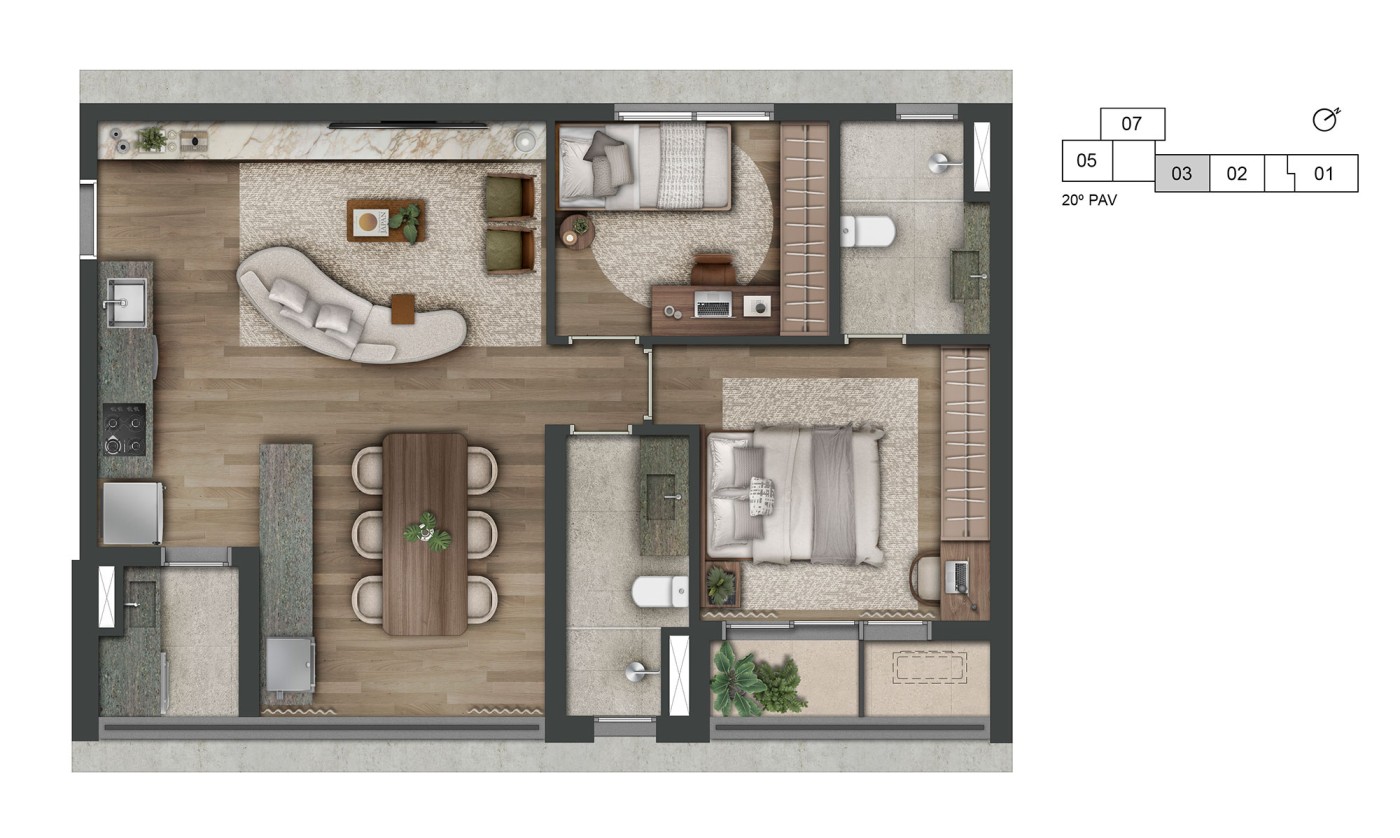 Apartamento, 3 quartos, 27198 m² - Foto 44