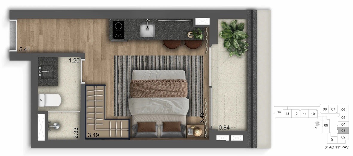Apartamento, 1 quarto, 2341 m² - Foto 29