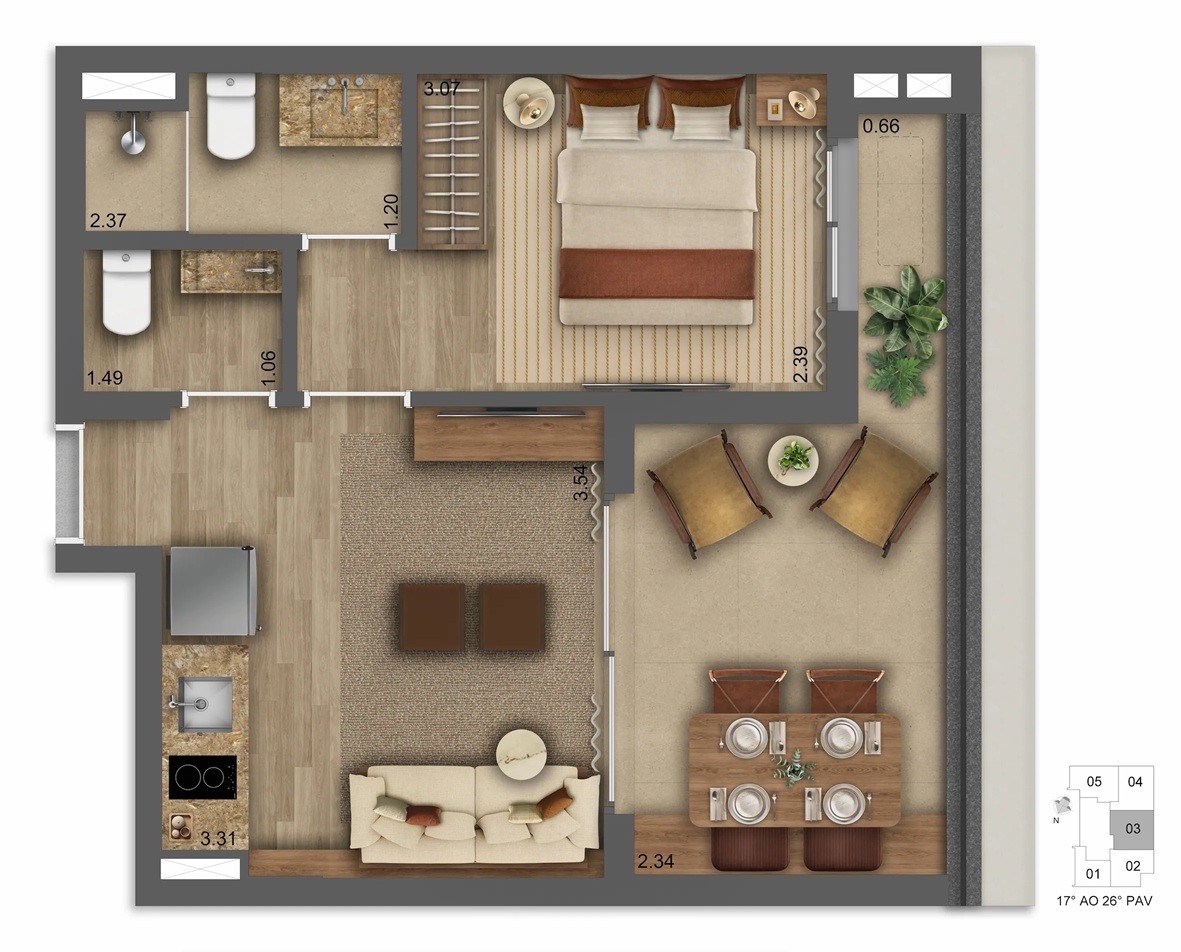 Apartamento, 1 quarto, 2341 m² - Foto 40
