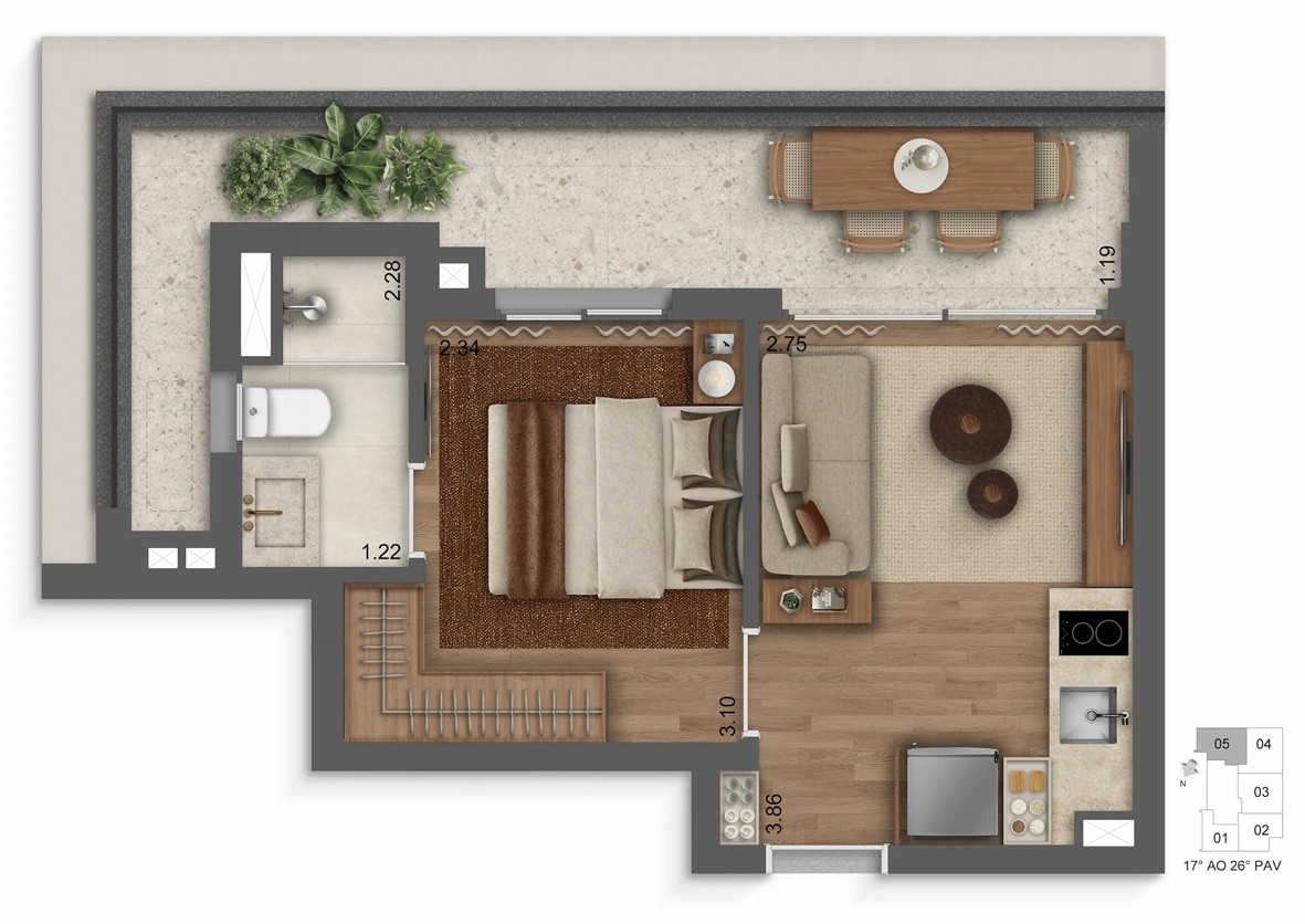 Apartamento, 1 quarto, 2341 m² - Foto 36