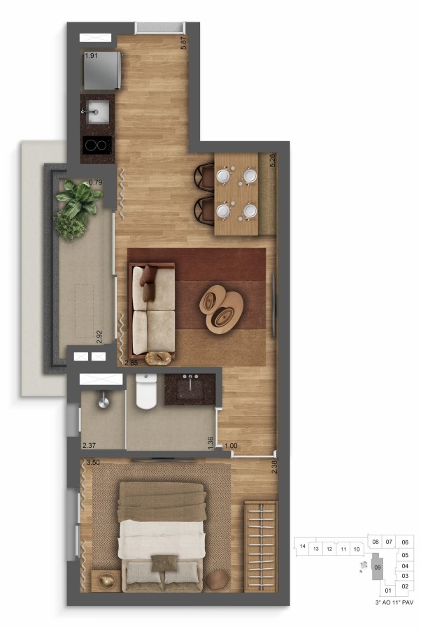 Apartamento, 1 quarto, 2341 m² - Foto 37