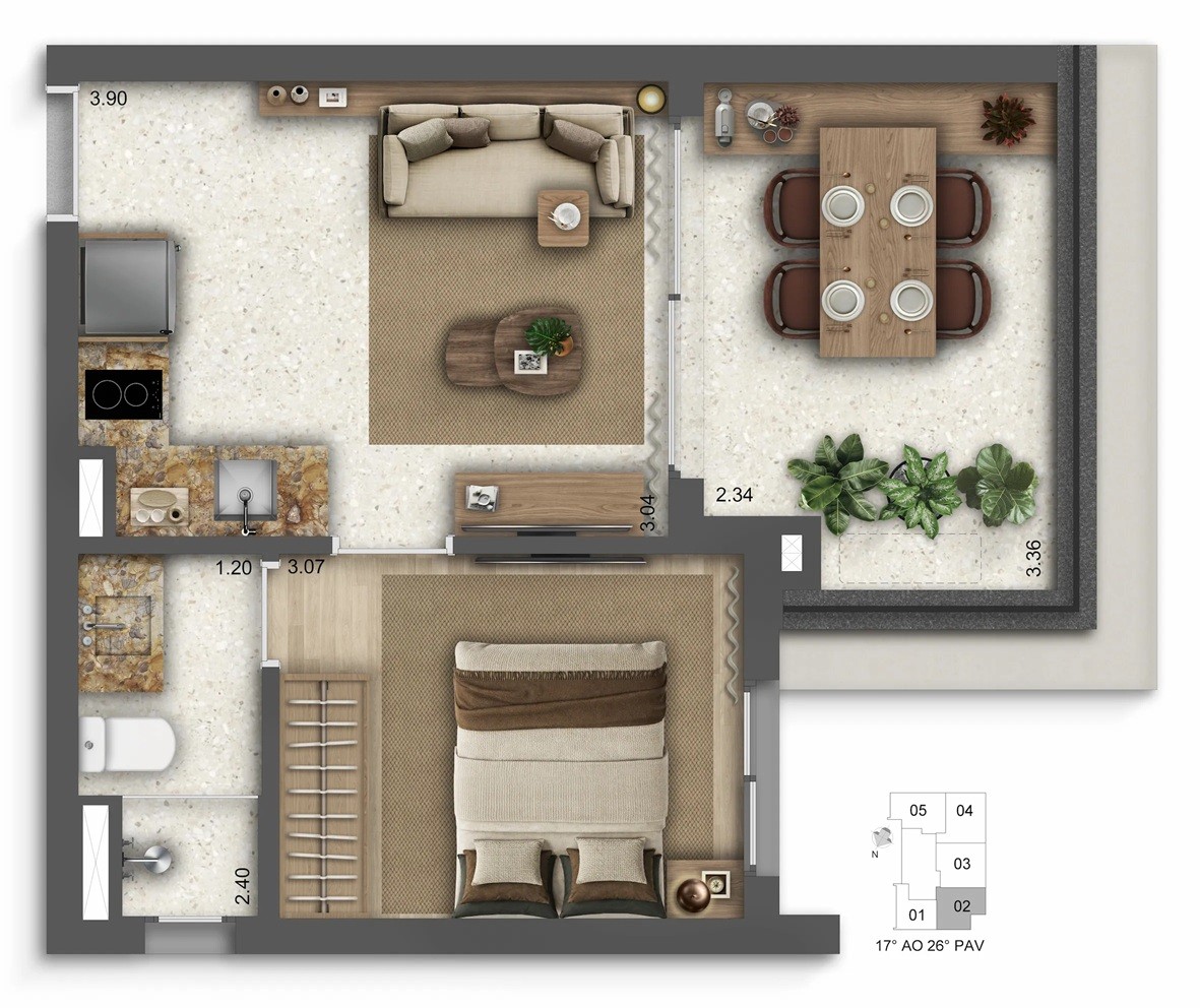 Apartamento, 1 quarto, 2341 m² - Foto 34