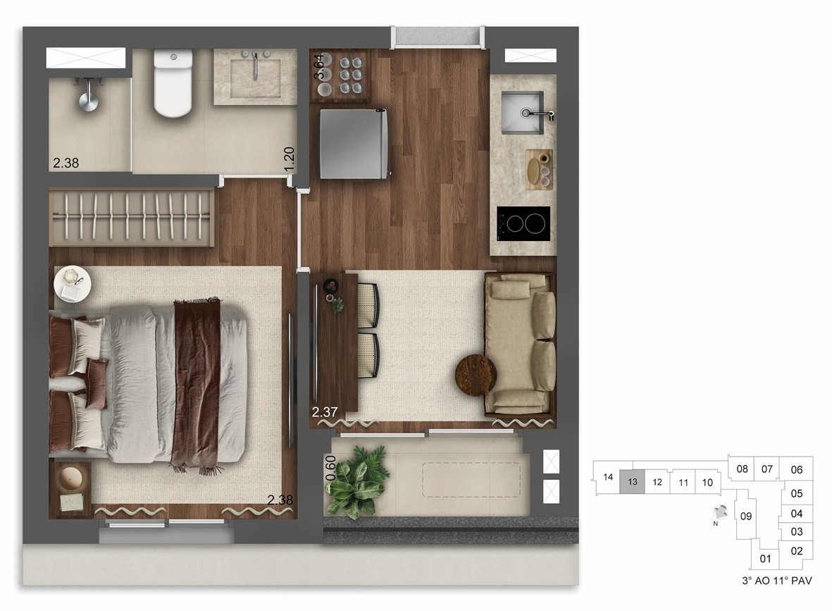 Apartamento, 1 quarto, 2341 m² - Foto 31