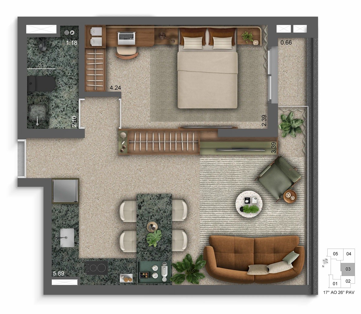 Apartamento, 1 quarto, 2341 m² - Foto 41