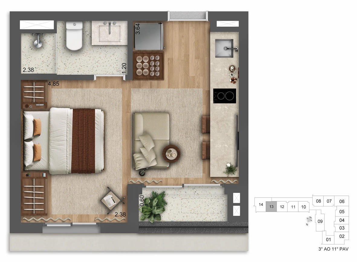 Apartamento, 1 quarto, 2341 m² - Foto 30