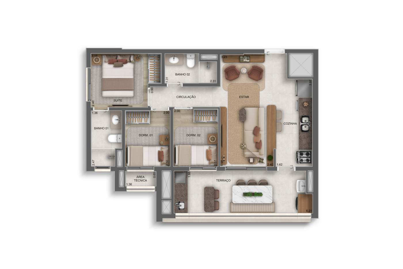 Apartamento, 3 quartos, 40120 m² - Foto 48