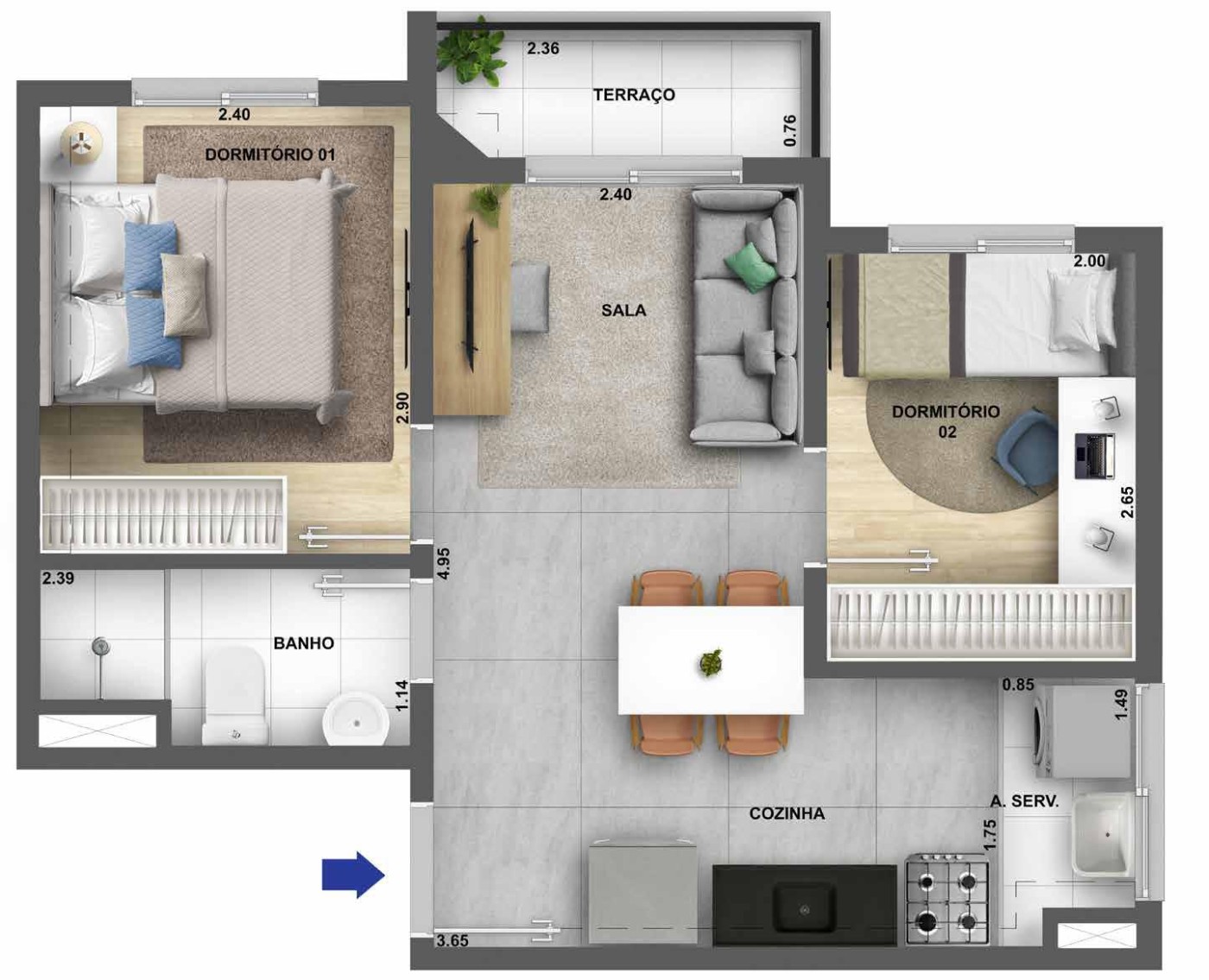 Apartamento, 2 quartos, 3238 m² - Foto 27
