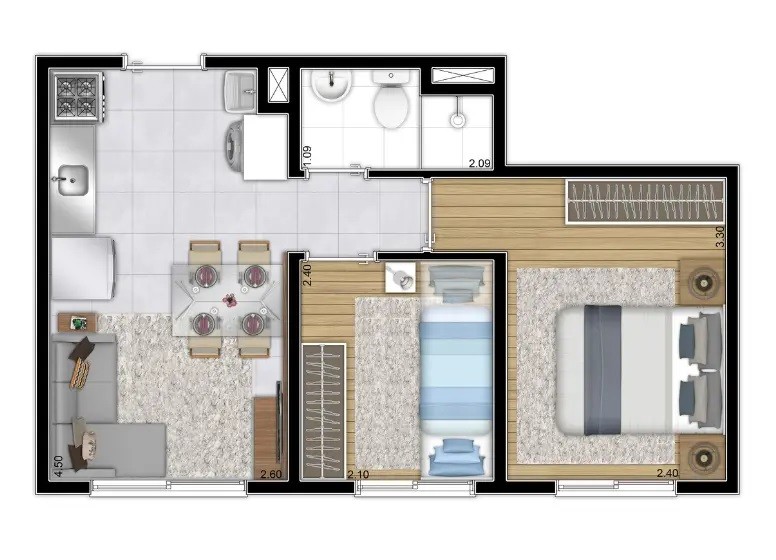 Casa, 2 quartos, 3435 m² - Foto 11