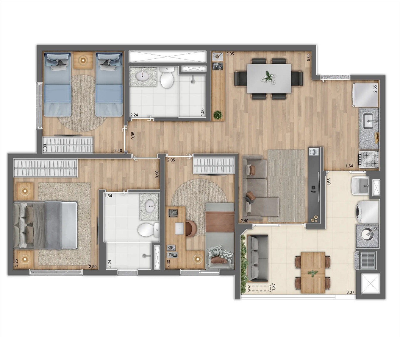 Apartamento, 3 quartos, 5770 m² - Foto 44