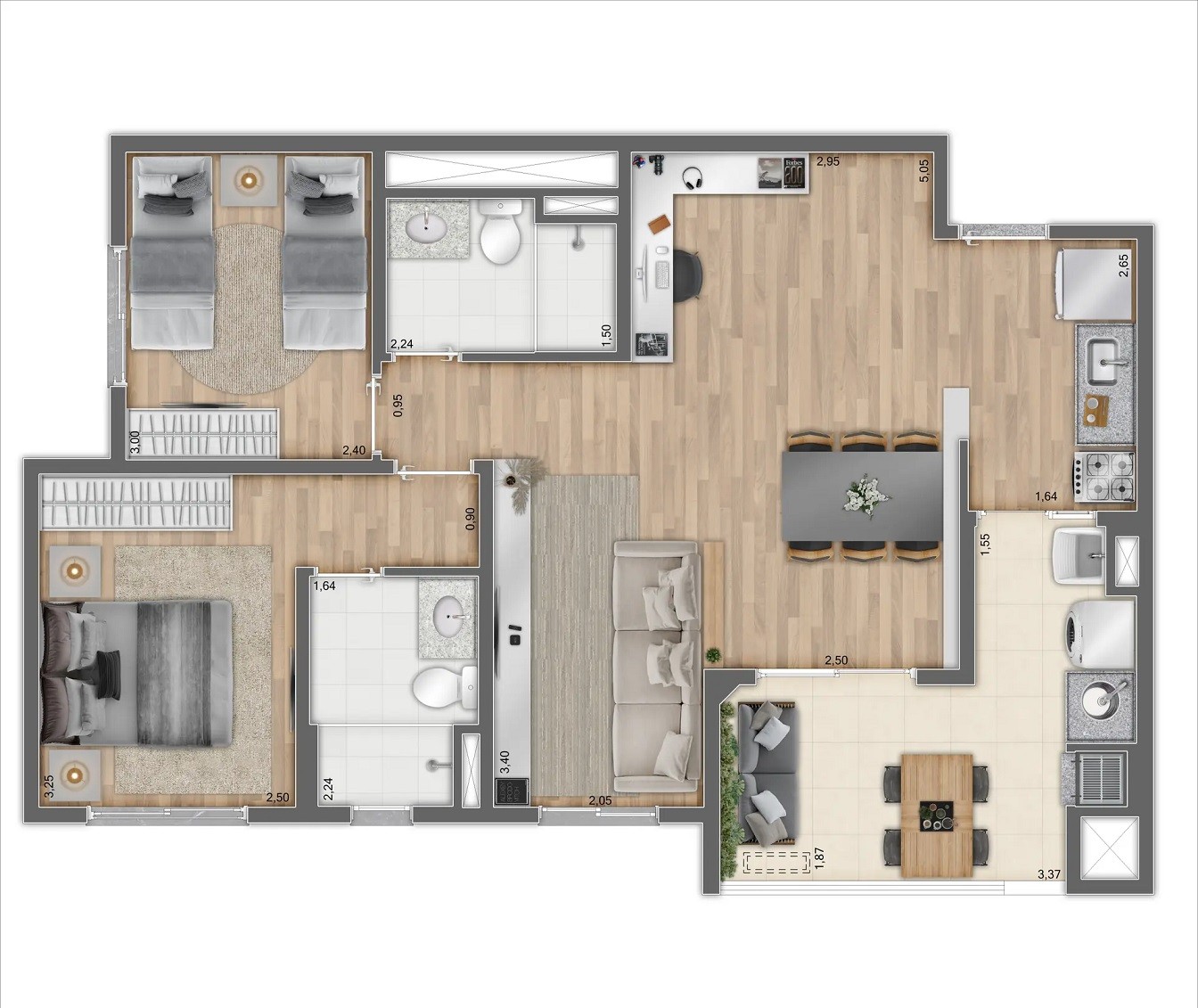Apartamento, 3 quartos, 5770 m² - Foto 45